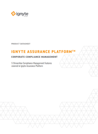 Ignyte Compliance Management Data Sheet